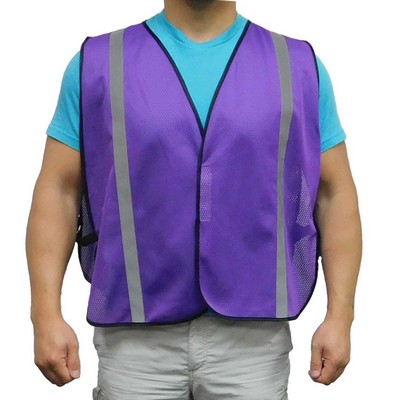 Economy Purple Mesh Safety Vest