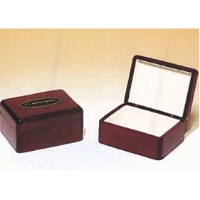 Airflyte® Rosewood Piano-Finish Jewelry Box w/Beige Felt Lining (5.625"x 4.375"x 2.25")