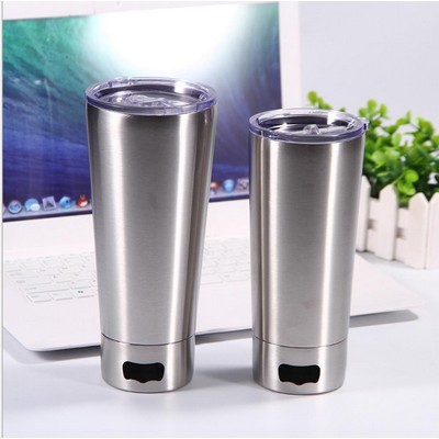 20 Oz. Beer Pint Stainless Steel Beer Cup w/Beer Opener