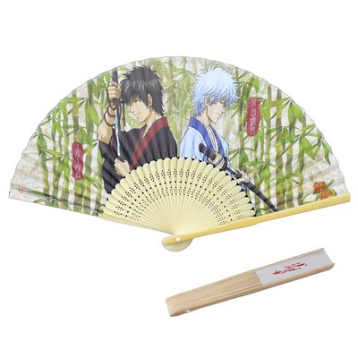 Full Color Bamboo Fabric Folding Fan