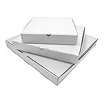 Plain Corrugated White Pizza Box (13"x7"x2 1/2")