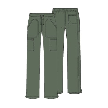 Cherokee® Stretch Twill Mid Rise Drawstring Cargo Pants (Petite)