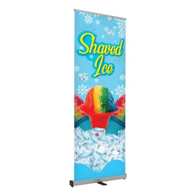 Shaved Ice Pre Printed Roll Fx Banner 24" x 80" - Blue