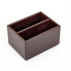 Leatherette Chocolate Brown Coaster Holder