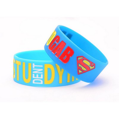 3/4'' Solid Colored Silicone Wristband