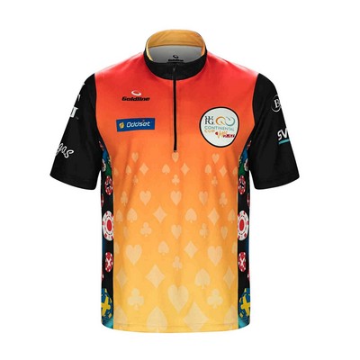 Sublimated Men's Quarter Zip Short Sleeve Shirt