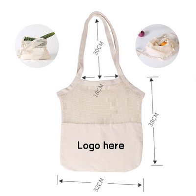 Reusable Cotton Mesh Grocery Bags