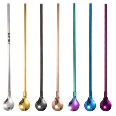 Stainless Steel Straw Spoon