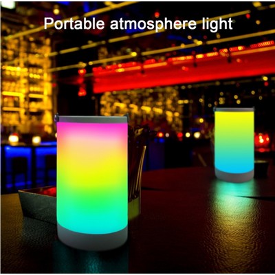 Portable Table Lamp , Rechargeable Touch Sensor Bedside Lamp with RGB Color Changing Mode