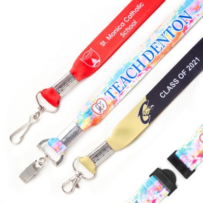 1" Dye Sublimated Youth Lanyard with Breakaway