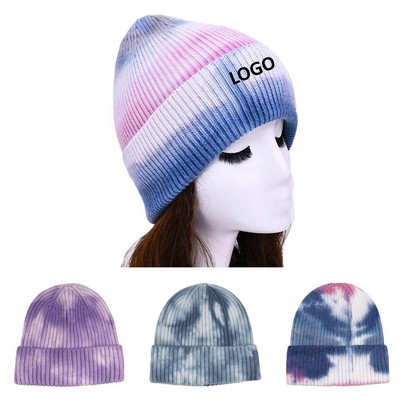 Tie-dye Printed Knitted Beanie