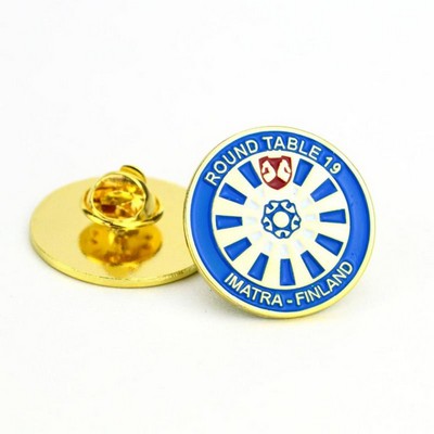 1" Gold Plated Enamel Lapel Pin