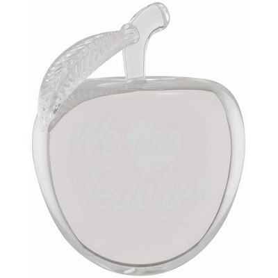 4" Crystal 3D Apple