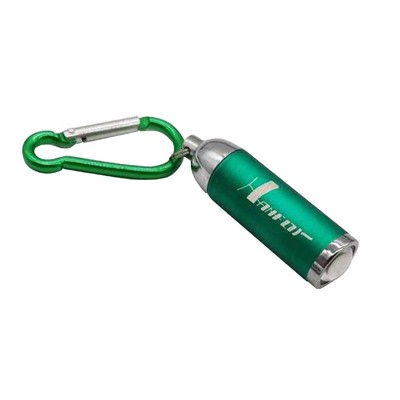 Mini Aluminum LED Flashlight with Carabiner