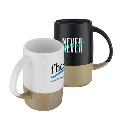 17 oz. Two-Tone Matte Textured Ceramic Mug with Gift Box