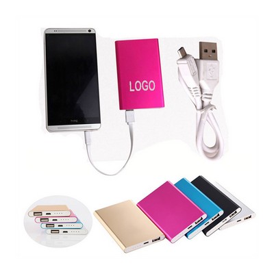 Aluminum Ultra-Portable Slim Power Bank - 5V/1A Output