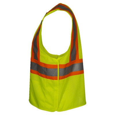 Hi-Vis Economy 5PT Breakaway Mesh Safety Vest with Contrasting Tape