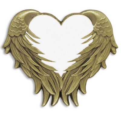 White Heart With Wings Pin