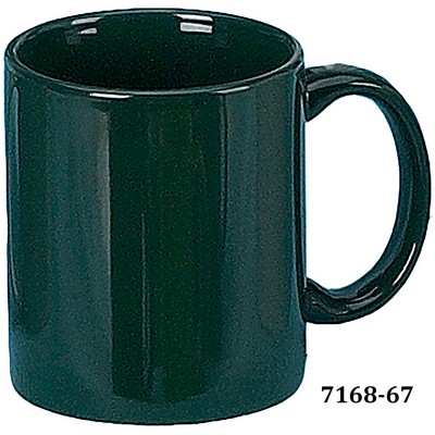 11 Oz. Hunter Green C Handle Mug