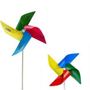 4 Leaves 4 Colors Pinwheel With Plastic Stick