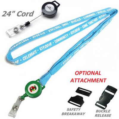 5/8" Tube Lanyard with Retractable Reel Combo