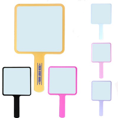 Handheld Plastic Makeup Mirror