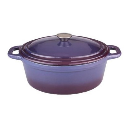 BergHoff® 8 Quart Neo Cast Iron Oval Covered Casserole Dish (Purple)