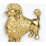 Poodle Stock Casting Lapel Pin