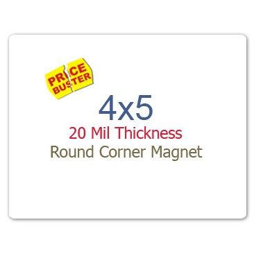 4x5 Round Corners Indoor Magnets - 20 Mil