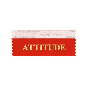 Attitude Stk A Rbn Red Ribbon Gold Imprint