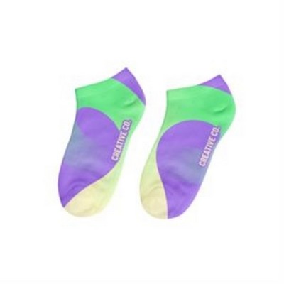 360 Degree Digital Print Cotton-Blend Low Cut Socks