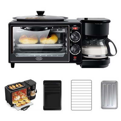 3 in 1 Breakfast Maker Station Toaster Oven