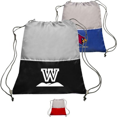 Two Tone Drawstring Backpacks