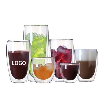 350ML Double Wall Insulated Glasses Handmade Glass