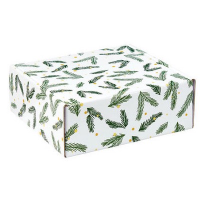 Holly Jolly Corrugated Mailer Box (8"x8"x3")