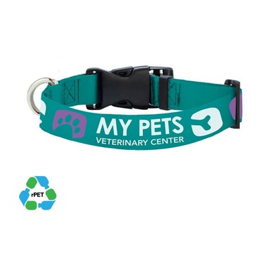 5/8"W x 12"L Eco-friendly rPET Polyester Pet Collar w/ Buckle Release