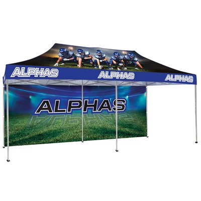 10' x 20' Canopy Tent With One Full Double Sided Wall