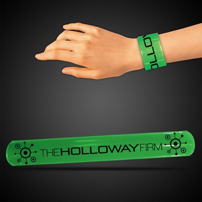 8 3/4" Digi-Printed Green Slap Bracelet