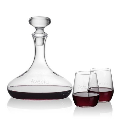 Stratford Decanter & 2 Germain Stemless Wine