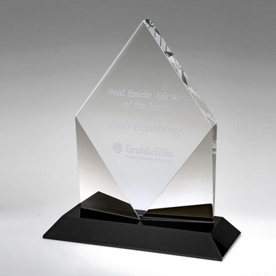 8" Crystal Award - Greystone