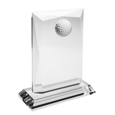 7 3/4" Crystal Award - Golf Prestige