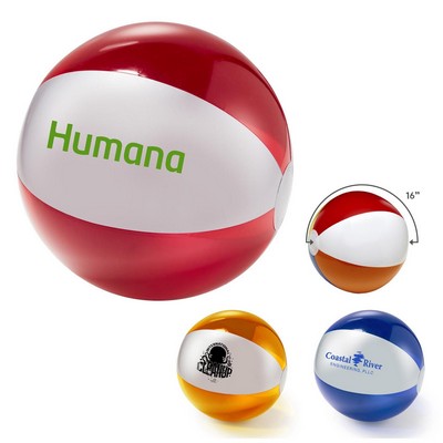 16'' Translucent Two Tone Beach Ball