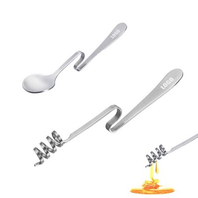 Curve Shaped Spoon And Honey Dipper Stick Stirrer