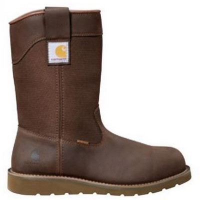 10" Carhartt® Men's Dark Brown Steel Toe Wellington Wedge Boot