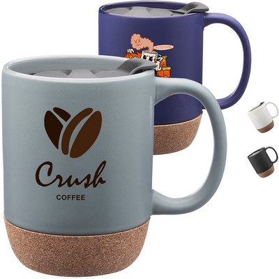 Classic Barista Coffee Mug 13 Oz. Cork Bottom Ceramic Mugs