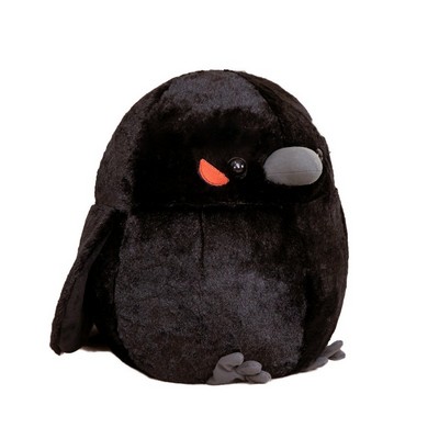 Plush Tech Buddy Pillow - Black Crow Bird