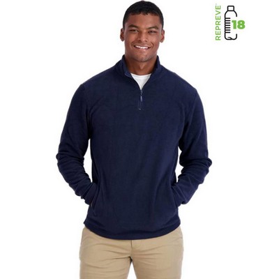 Men's Repreve® 1/4 Zipper Fleece Pullover w/ Pocket & Antibacterial