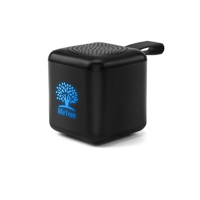 Mini Cube Bluetooth Speaker with Luminous Logo