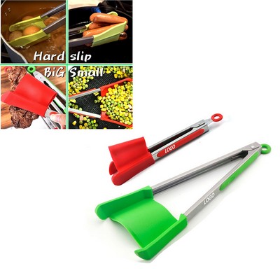 2 in 1 Silicone Spatula Tong