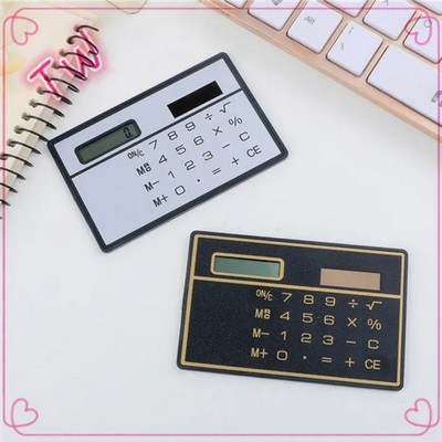 8 Digits Ultra Thin Slim Mini Solar Power Pocket Calculator